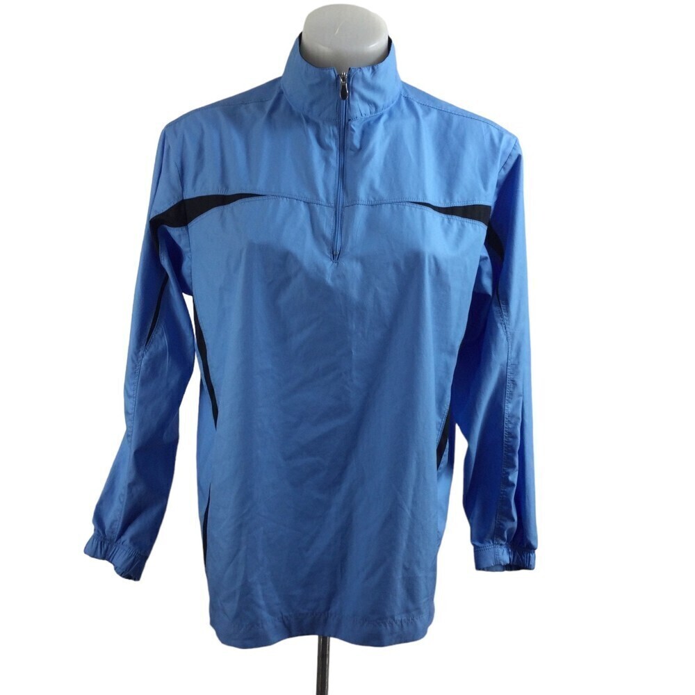 NIKE Golf Womens Jacket  1/4 Zip Lightweight Wind Breaker Light Blue L